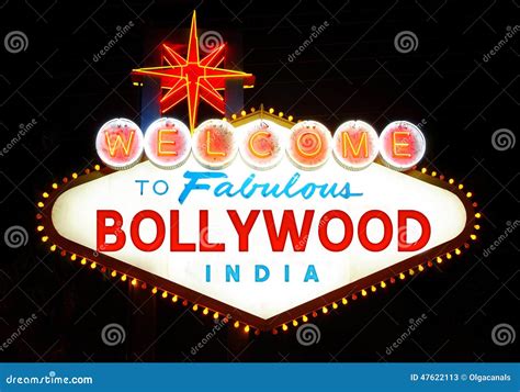 Welcome To Bollywood Stock Photo - Image: 47622113