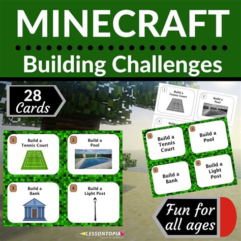 Minecraft Building Challenges | STEM Activities | Task Cards - Classful