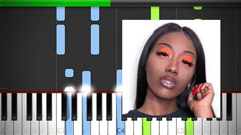 Flo Milli In The Party Piano Cover Midi tutorial Sheet app Karaoke ...