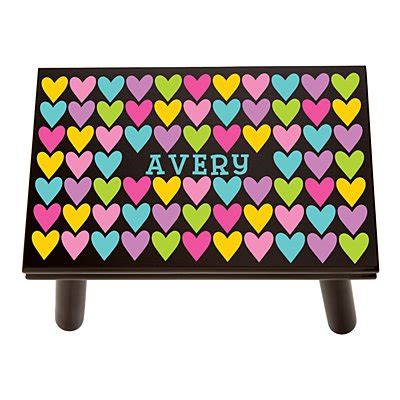 Abundance of Hearts Personalized Step Stool at Gifts.com