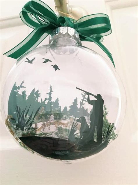 Floating Ornament Duck Hunting Scene With Labrador Duck Hunter Acrylic Ornament, Disc Shape ...