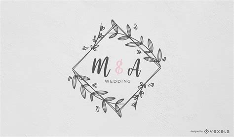 Wedding Monogram With Frame Design Vector Download