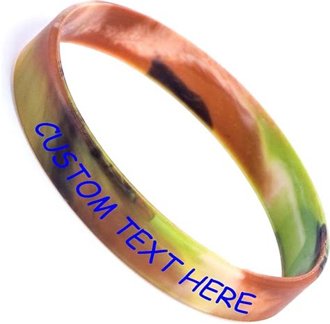 50 Silicone Custom Text Wristbands - Personalized Rubber Bracelets for Eventst, Support ...