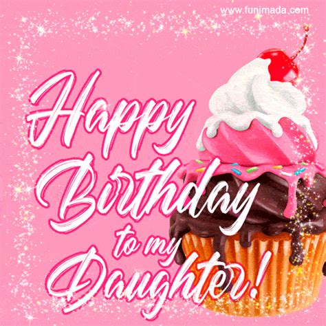 Animated GIFs to Brighten Your Daughter's Birthday Celebration - Download on Funimada.com