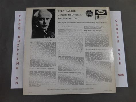 BARTOK CONCERTO FOR ORCHESTRA TWO PORTRAITS KUBELIK STEREO NM LP SG7186 ...