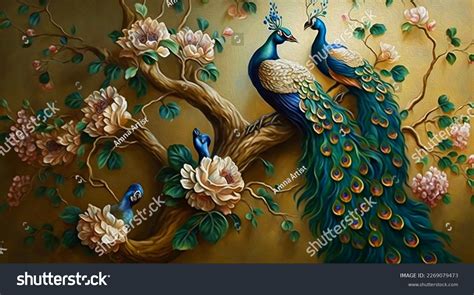 3,980 Painting Peacock Wallpaper Images, Stock Photos & Vectors ...