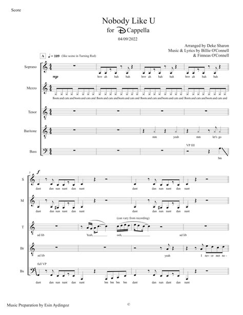 Nobody Like U (arr. Deke Sharon) Sheet Music | DCappella | Choir