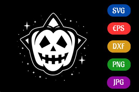 Halloween | Black and White Logo Vector Graphic by Creative Oasis ...