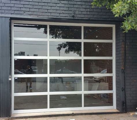 Full View Anodized Aluminum & Tempered Clear Glass Garage Door [8 x 7 ...