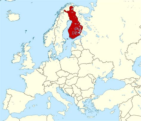 Finland location on world map - World map showing Finland (Northern Europe - Europe)