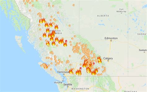 BC Fire Map Shows Where Almost 600 Canada Wildfires Are Still Burning ...