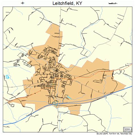 Leitchfield Kentucky Street Map 2144686