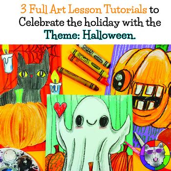 Halloween Art Lessons, Complete Art Unit with Art Projects and Activities