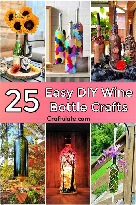 25 Easy DIY Wine Bottle Crafts and Upcycling Ideas | Wine bottle diy ...