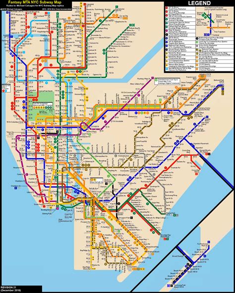 NYC Subway Fantasy Map (Revision 21) by ECInc2XXX on DeviantArt