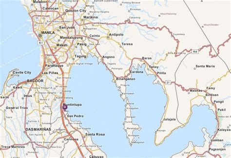 Muntinlupa Map and Muntinlupa Satellite Image