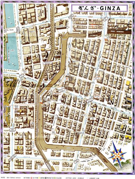 "The Ginza" Area Map, Tokyo, 1964 | Check out more of my sca… | Flickr