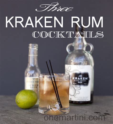 3 Kraken Cocktails | Rum cocktails, Kraken rum, Fruity drinks