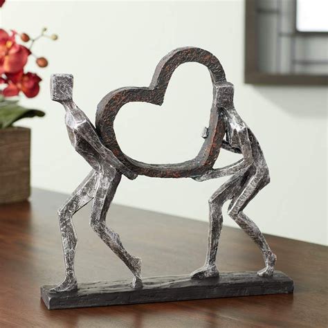 The Weight of Love 12" High Figurines and Heart Sculpture - #8J222 ...