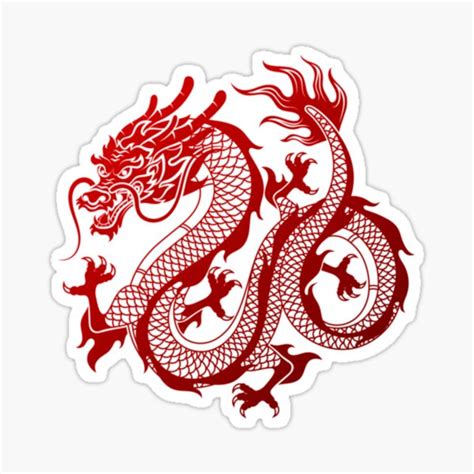 "Chinese Red Dragon Lung Symbol Chinese Dragon Tattoo Graphic| Perfect ...