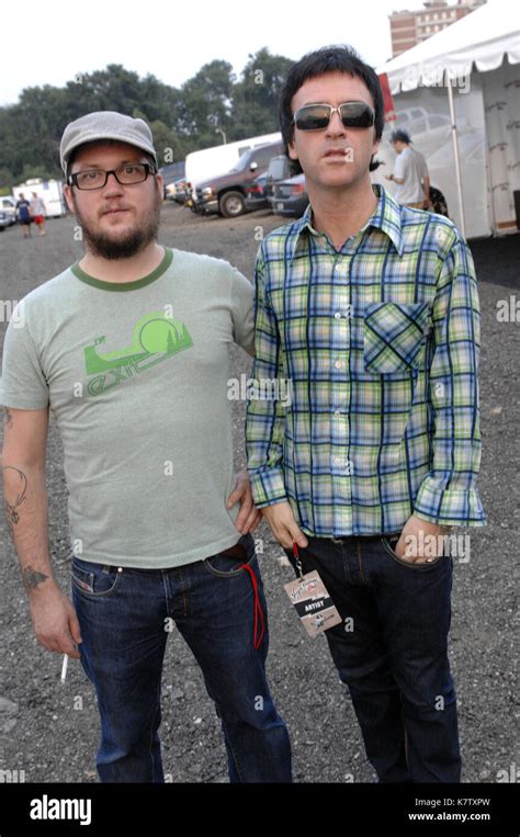 Isaac Brock and Johnny Marr of Modest Mouse backstage at the Virgin ...