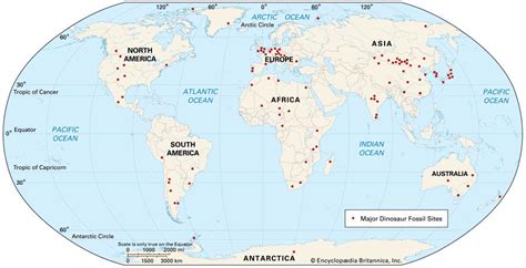 World map of major dinosaur fossil sites : r/MapPorn