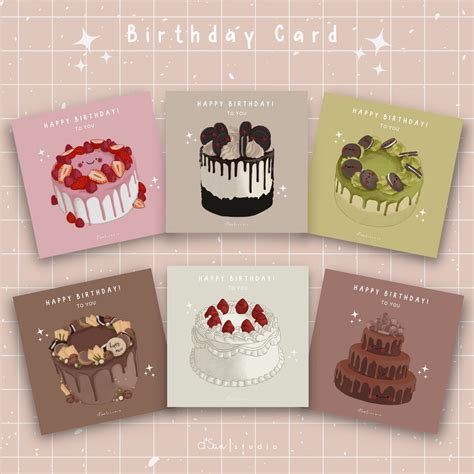 Jual Happy Birthday Card / Kartu ucapan ulang tahun estetik | Shopee ...