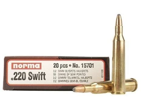 Norma Ammo 220 Swift 50 Grain Soft Point Box of 20