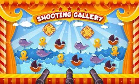 Carnival shoot game, amusement park booth targets 29694120 Vector Art ...