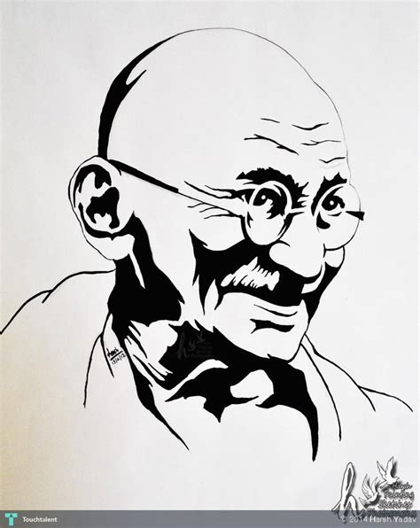 Gandhi Pencil Drawing at GetDrawings | Free download