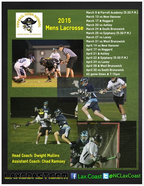 Schedule - Topsail Lacrosse