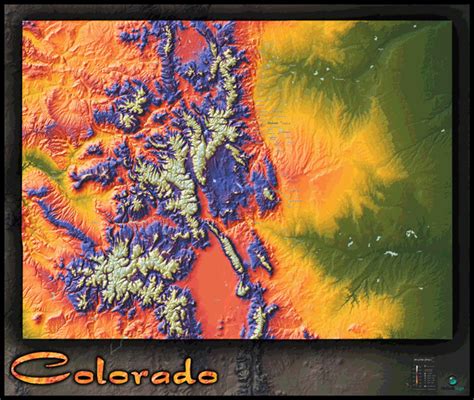 Colorado Topo Wall Map by Outlook Maps - MapSales