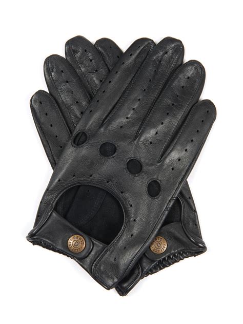 Dents Delta Leather Driving Gloves in Black for Men - Lyst