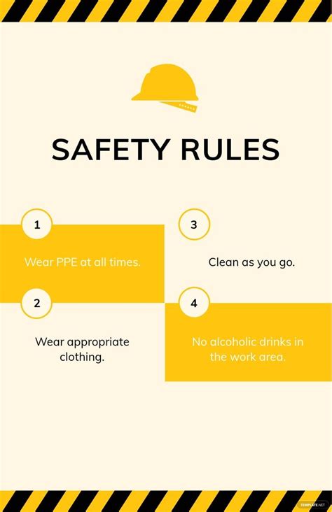 Safety Rules Poster Template - Illustrator, InDesign, Word, Apple Pages, PSD, PDF | Template.net ...