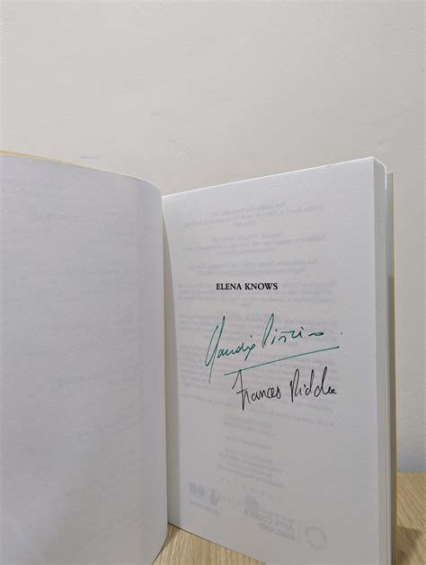 Elena Knows (Signed to Title Page) by Claudia Pineiro: New Soft cover ...