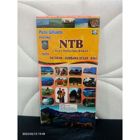 Jual Peta Wisata Provinsi NTB/Kota Mataram/Kota Bima/Kota Sumbawa Besar ...