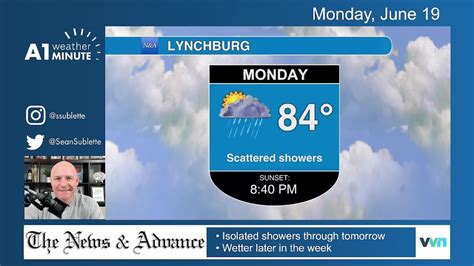 Monday morning Lynchburg weather video: Hotter afternoon, isolated showers - YouTube