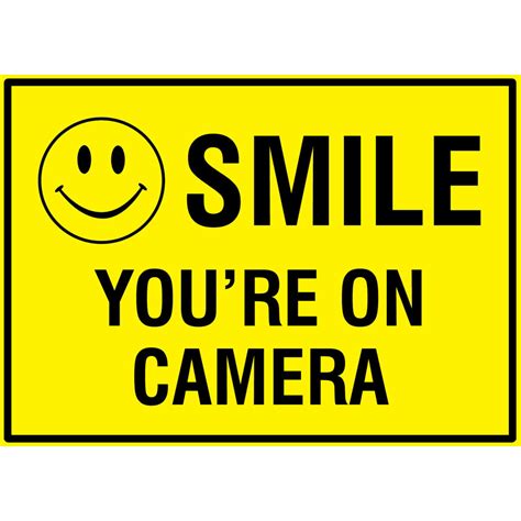 Smile You're On Camera - Vinyl Sticker at Sticker Shoppe