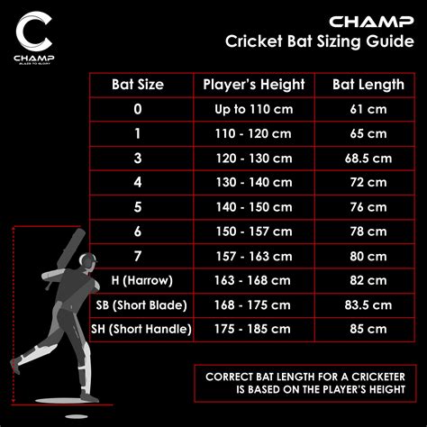 Bat Size Guide | Champ Sports