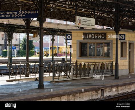 Livorno, Italy railroad train station Stock Photo - Alamy