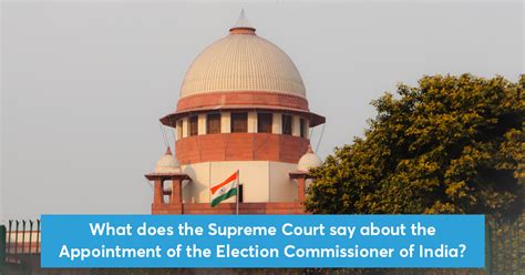 Supreme Court's take on the Appointment of the Election Commissioner of India #separator_sa # ...