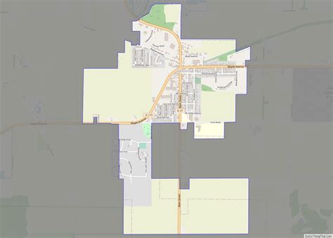 Map of Hebron village, Illinois