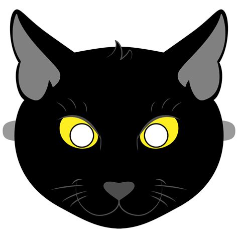 Black Cat Mask Template | Free Printable Papercraft Templates