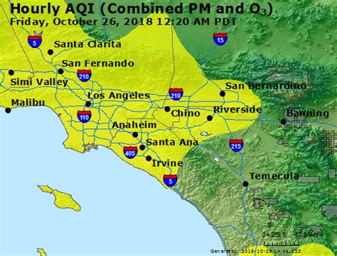 Air Pollution Los Angeles Map - Map of world