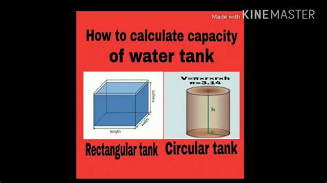 Calculate capacity of water tank - YouTube