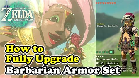 How to FULLY Upgrade Barbarian Armor Set Zelda Tears of the Kingdom ...