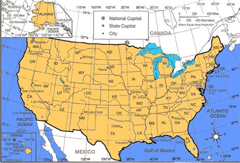 Map Of Usa With Longitude