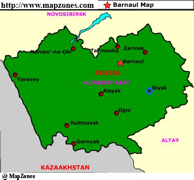 Barnaul Map and Barnaul Satellite Image