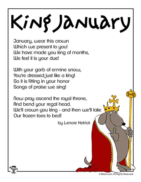 King January Poem for Kids | Woo! Jr. Kids Activities : Children's ...