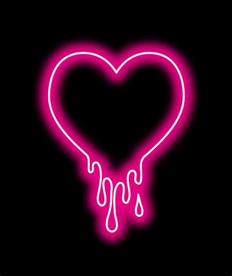 Neon Dripping Heart | Fond d'écran coloré, Fond d'ecran dessin, Fond d'écran néon